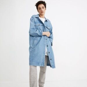 Madewell Denim Duster Coat in Hughes Wash